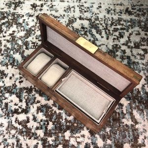 West Elm small Walnut jewelry box